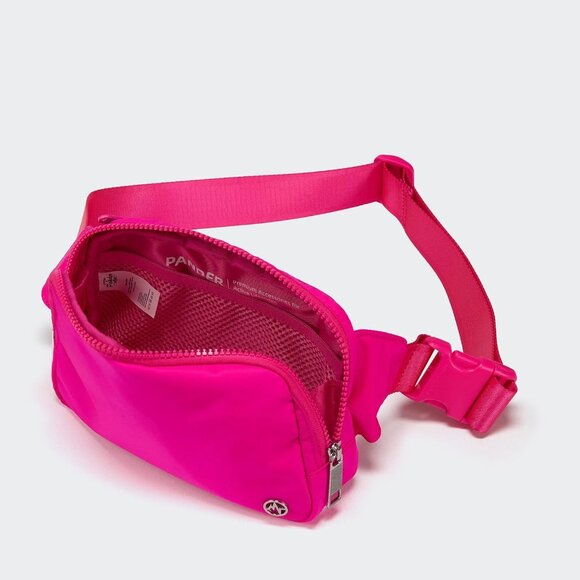 Sonic Pink Large Nylon Belt Bag with Adjustable Strap, Lightweight, Water-Resist - Picture 5 of 7
